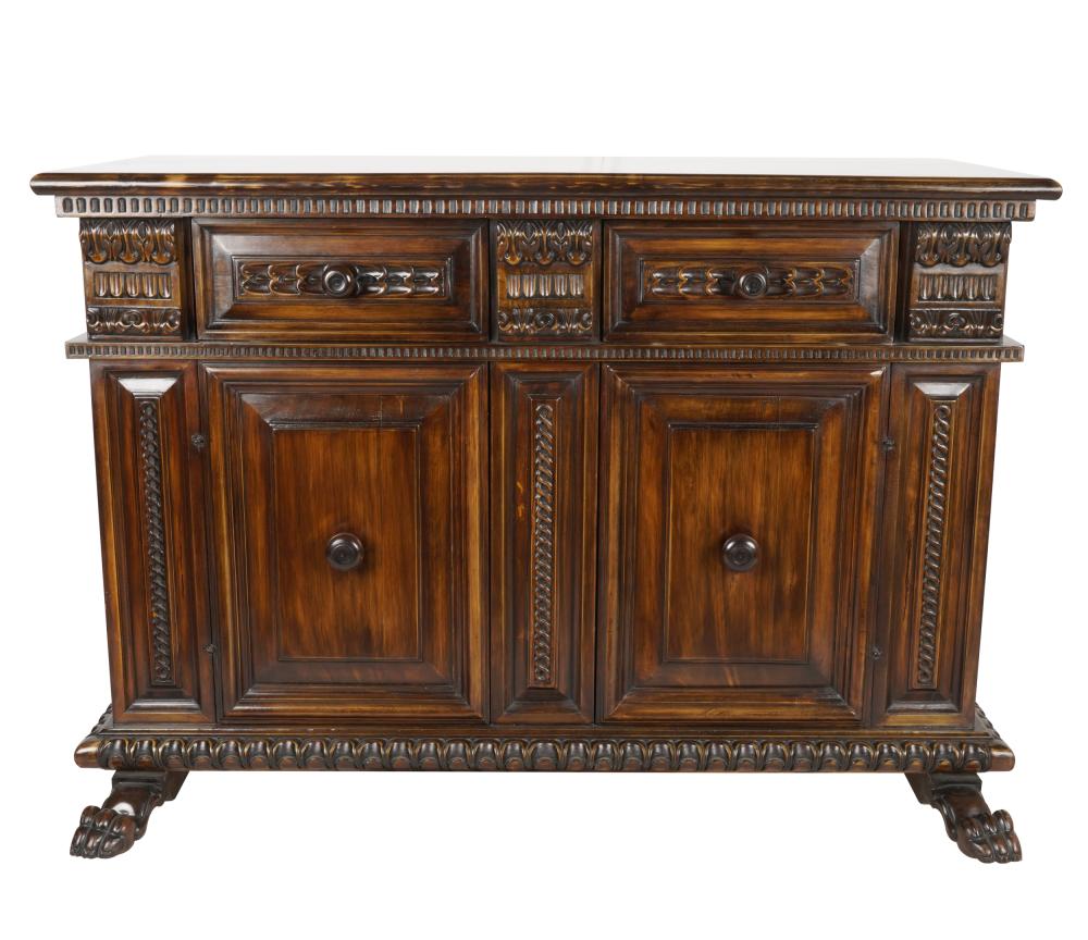 Appraisal: ITALIAN BAROQUE-STYLE WALNUT CABINETlate th century Provenance The Jim Belushi