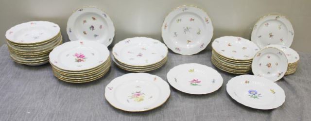 Appraisal: Meissen Porcelain Lot Includes bowls - diameter x h plates