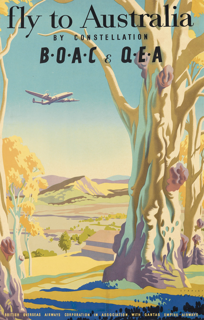 Appraisal: STANLEY HERBERT DATES UNKNOWN FLY TO AUSTRALIA BY CONSTELLATION BOAC