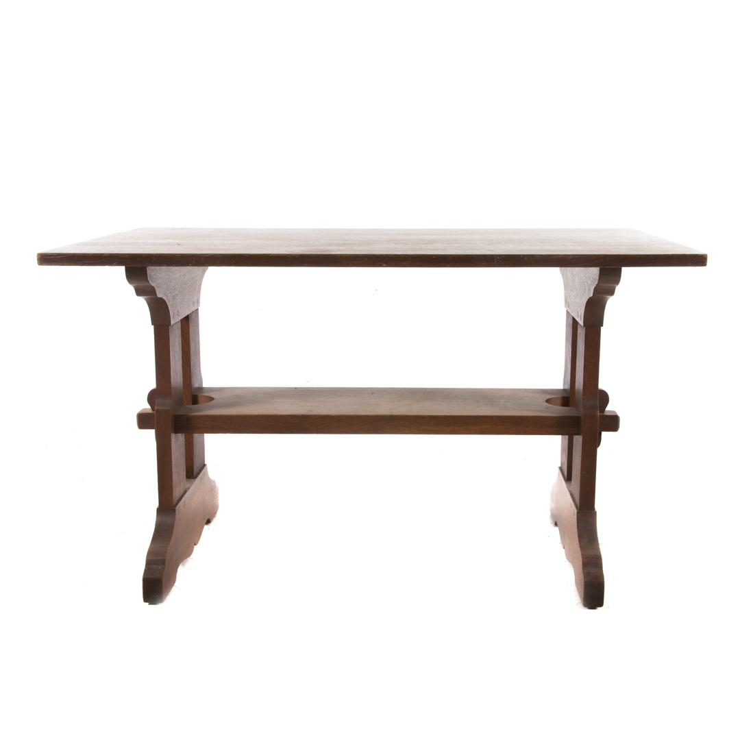 Appraisal: Stickley Arts and Crafts oak library table Gustav Stickley circa