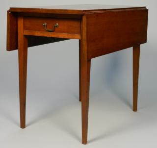 Appraisal: American Pembroke Table in Cherry Early th c square cut