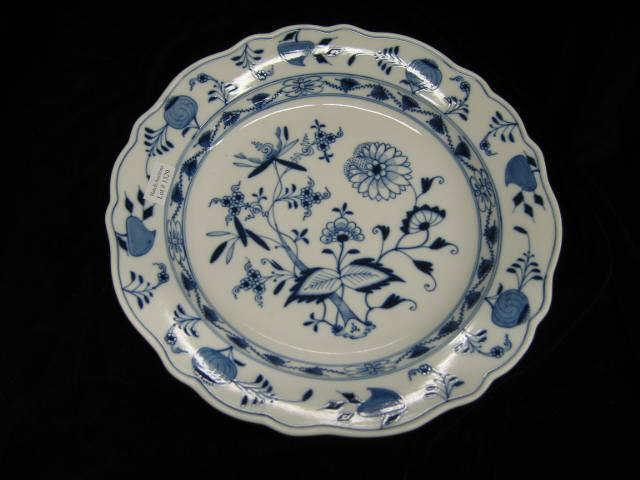 Appraisal: Meissen Blue Onion Porcelain Serving Bowl diameter crossed swords mark