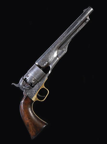 Appraisal: An historic Gustave Young deluxe engraved Colt Model Army percussion