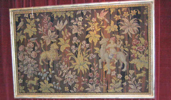 Appraisal: FINE ANTIQUE CONTINENTAL VERDURE TAPESTRY With an allover foliate design