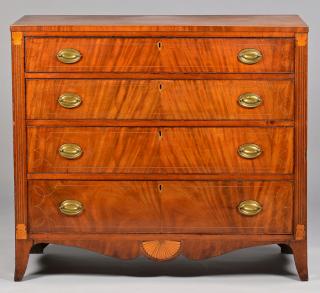 Appraisal: East TN Federal Inlaid Chest of Drawers East Tennessee Federal