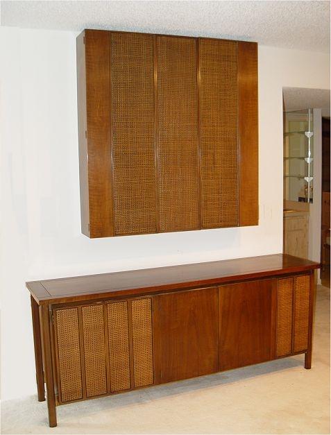 Appraisal: BERT ENGLAND SIDEBOARD WITH FLOATING WALL CABINET Bert England from