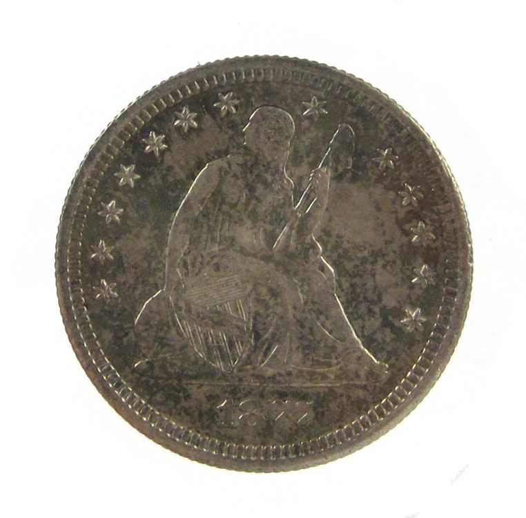 Appraisal: RARE U S LIBERTY SEATED SILVER QUARTER type with motto