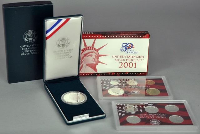 Appraisal: Silver Proof SetContains Silver Dime and Half Dollar Along with