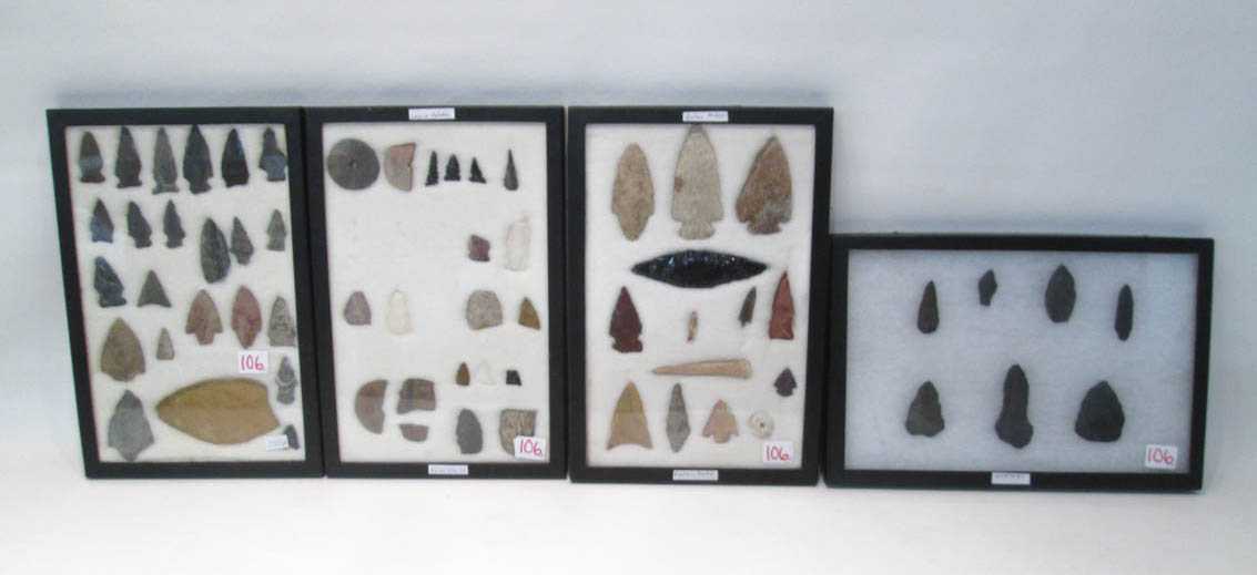 Appraisal: COLLECTION OF NATIVE AMERICAN ARROW POINTS AND ARTIFACTS points and