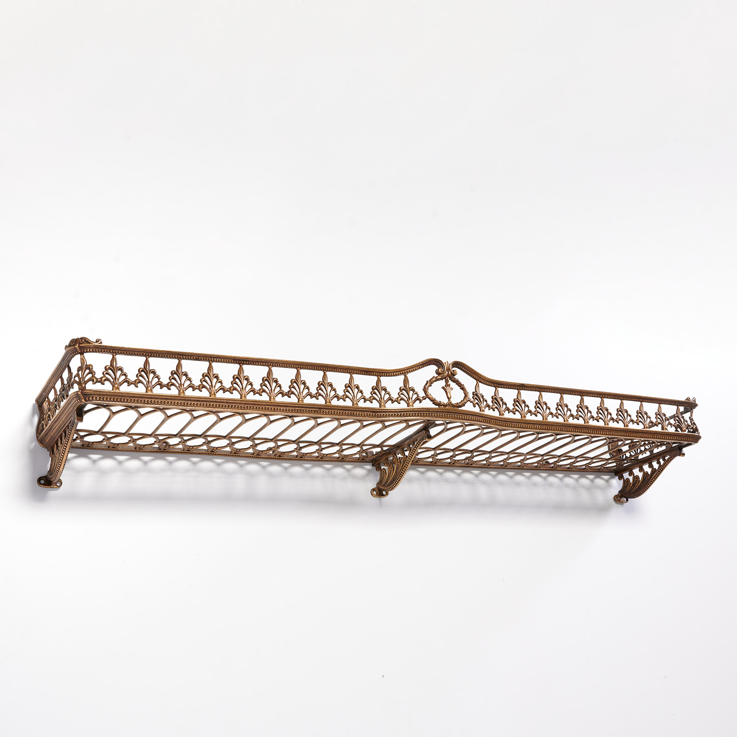 Appraisal: DAYTON MFG CO BRASS RAILROAD LUGGAGE RACK c ornately cast