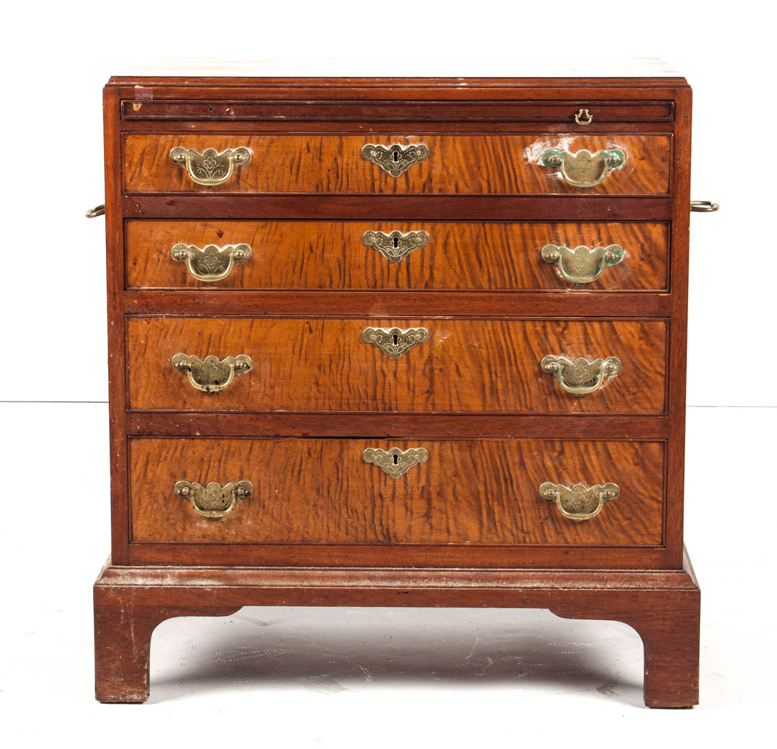 Appraisal: Chippendale style mahogany bachelor's chest th century mahogany case with