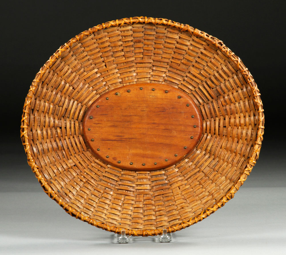 Appraisal: - Nantucket Basket Nantucket basket dia Provenance West Newbury MA