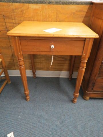 Appraisal: One Drawer Stand carved spindle legs th century