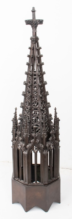 Appraisal: GRAND TOUR FRENCH BRONZE GOTHIC TRANSEPT SPIRE Grand Tour large