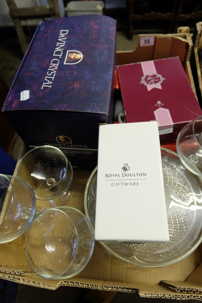 Appraisal: A collection of various glassware to include DaVinci Crystal Tumblers