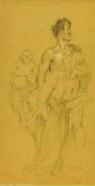 Appraisal: Norman Lindsay - From the Party graphite and white pencil