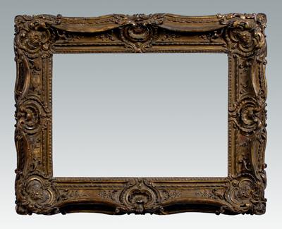 Appraisal: Louis XV style frame carved and gilt wood swept sides