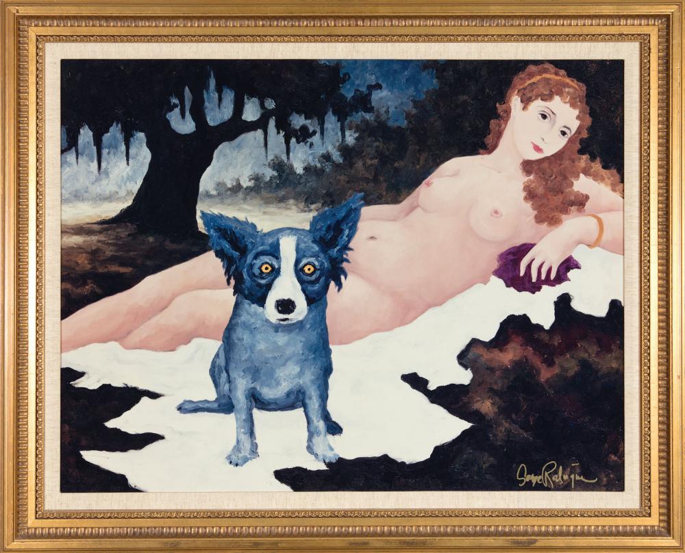 Appraisal: George Rodrigue American Louisiana - Wrong Century direct image transfer