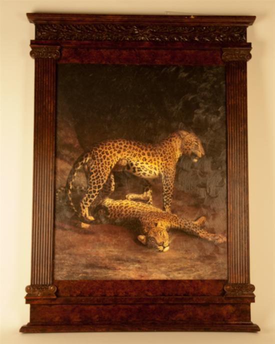 Appraisal: A Print of Leopards Playing after the painting by Jacques-Laurent