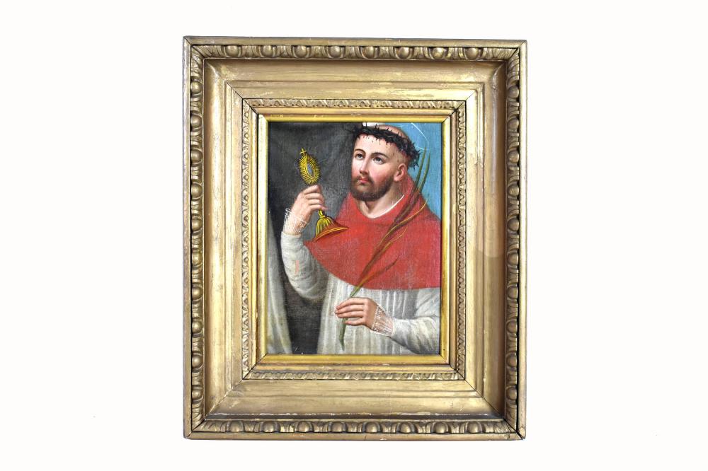 Appraisal: LATIN SCHOOL TH CENTURY Saint Raymond Nonnatus Unsigned Oil on