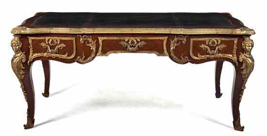 Appraisal: A Louis XVI Style Gilt Bronze Mounted Bureau Plat having