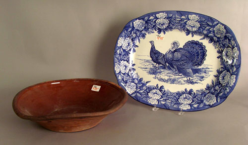 Appraisal: Villeroy Boch blue and white turkey platter l together with