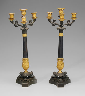 Appraisal: Pair Empire Candelabra French mid to late th century each