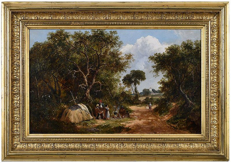 Appraisal: James Edwin Meadows British - The Gypsy's Home signed lower