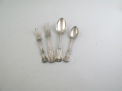 Appraisal: A composite set of Kings pattern cutlery table spoons by