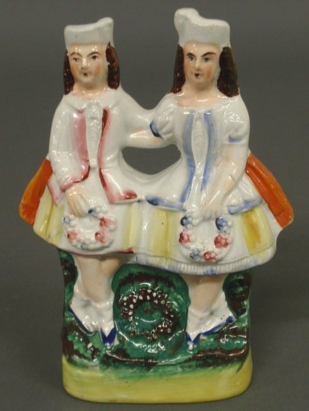 Appraisal: Staffordshire figural group h x w x d