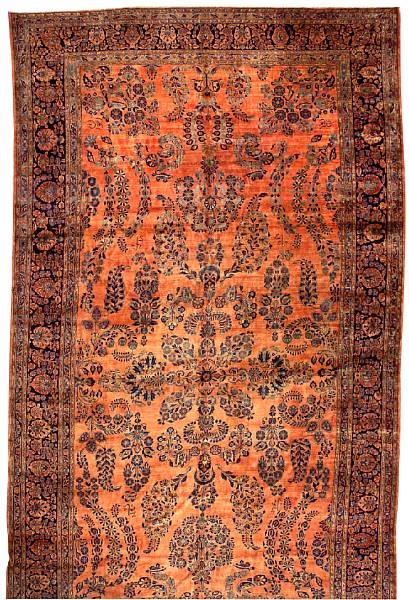 Appraisal: A Sarouk carpet Central Persia late th century size approximately