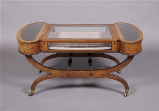 Appraisal: A Mahogany Vitrine Table Height x width x depth inches