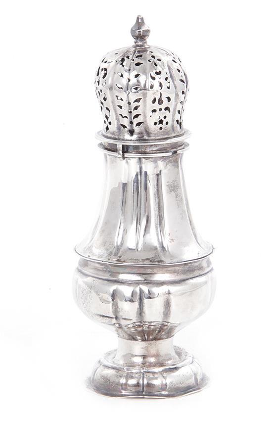 Appraisal: Continental silver sugar shaker probably Eastern European rubbed marks H