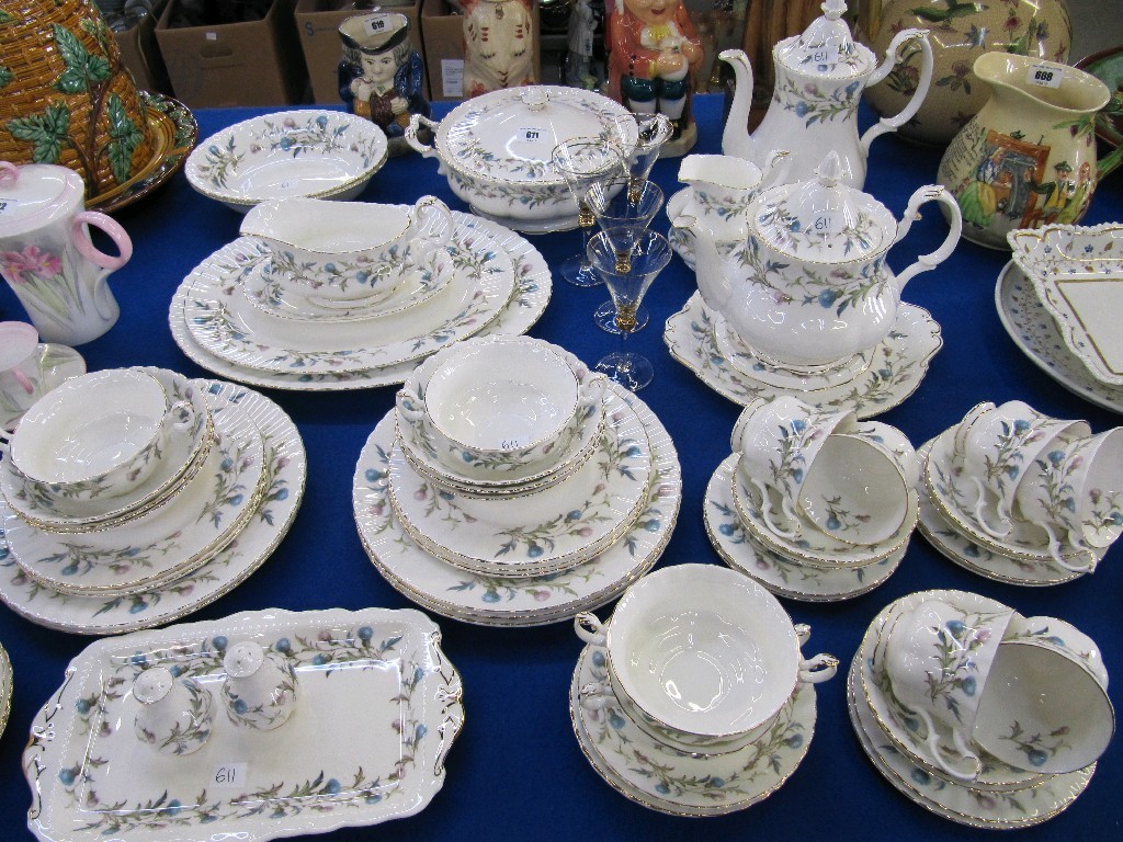 Appraisal: Royal Albert Brigadoon tea and dinnerset to include teapot and