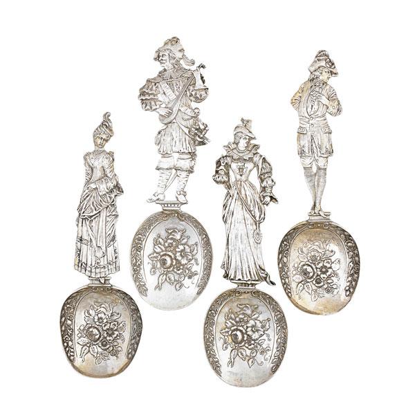 Appraisal: FIGURAL STERLING SPOONS Condition Report