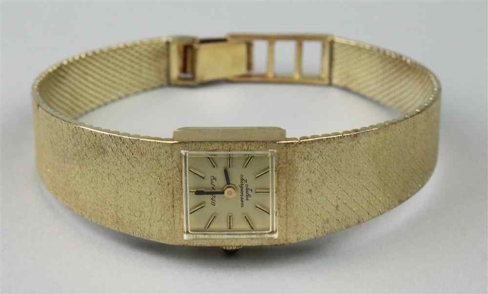 Appraisal: JULES JURGENSEN LADY'S K GOLD COCKTAIL WATCH in original box