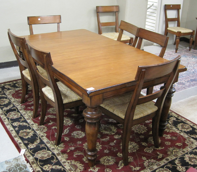 Appraisal: VICTORIAN STYLE DINING TABLE AND CHAIR SET Indonesia the set