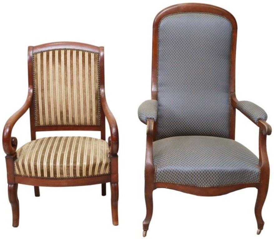 Appraisal: lot of French Louis Philippe period upholstered armchairs mid th