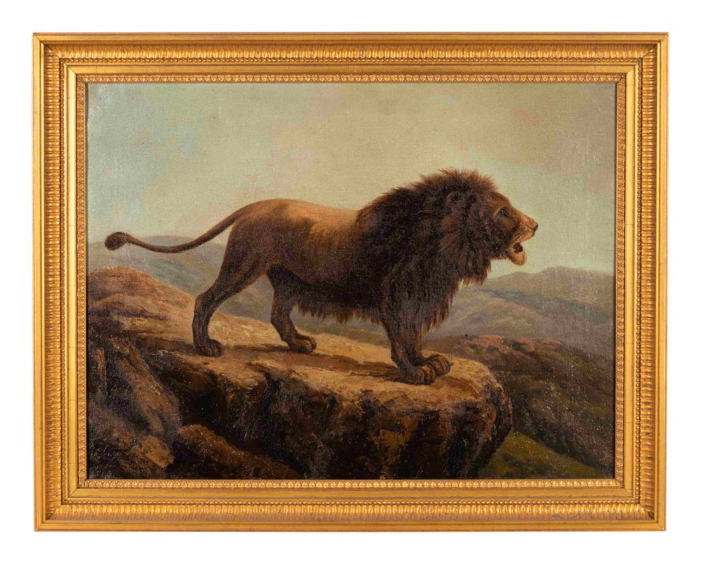 Appraisal: American School th School American School th School Lion oil