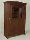 Appraisal: CUPBOARD - Rare th century American single door red painted