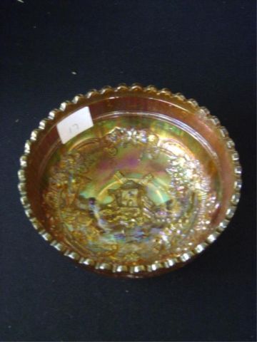 Appraisal: CARNIVAL GLASS BOWL - WINDMILL