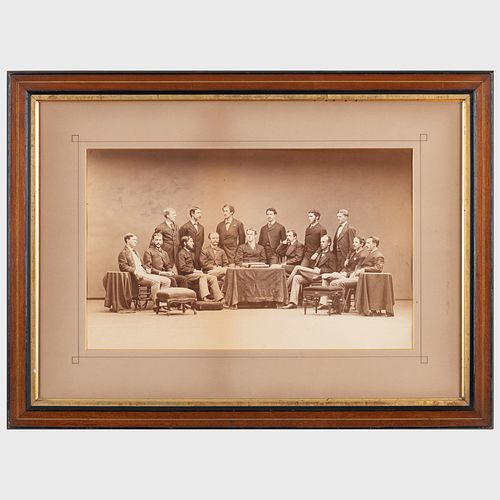 Appraisal: AMERICAN SCHOOL HARVARD DEBATING TEAMVintage photograph x in sight x