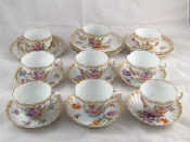 Appraisal: Dresden A set of six cups with seven saucers together