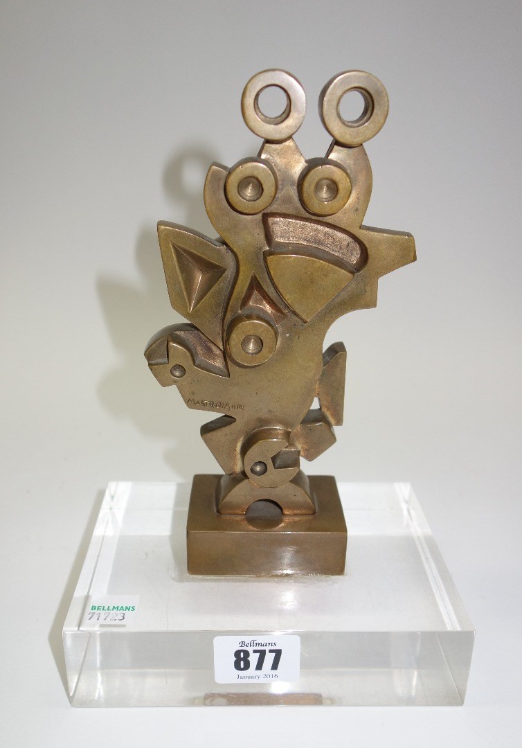 Appraisal: An Italian bronze group after Umberto Mastroianni - signed 'Mastroianni'