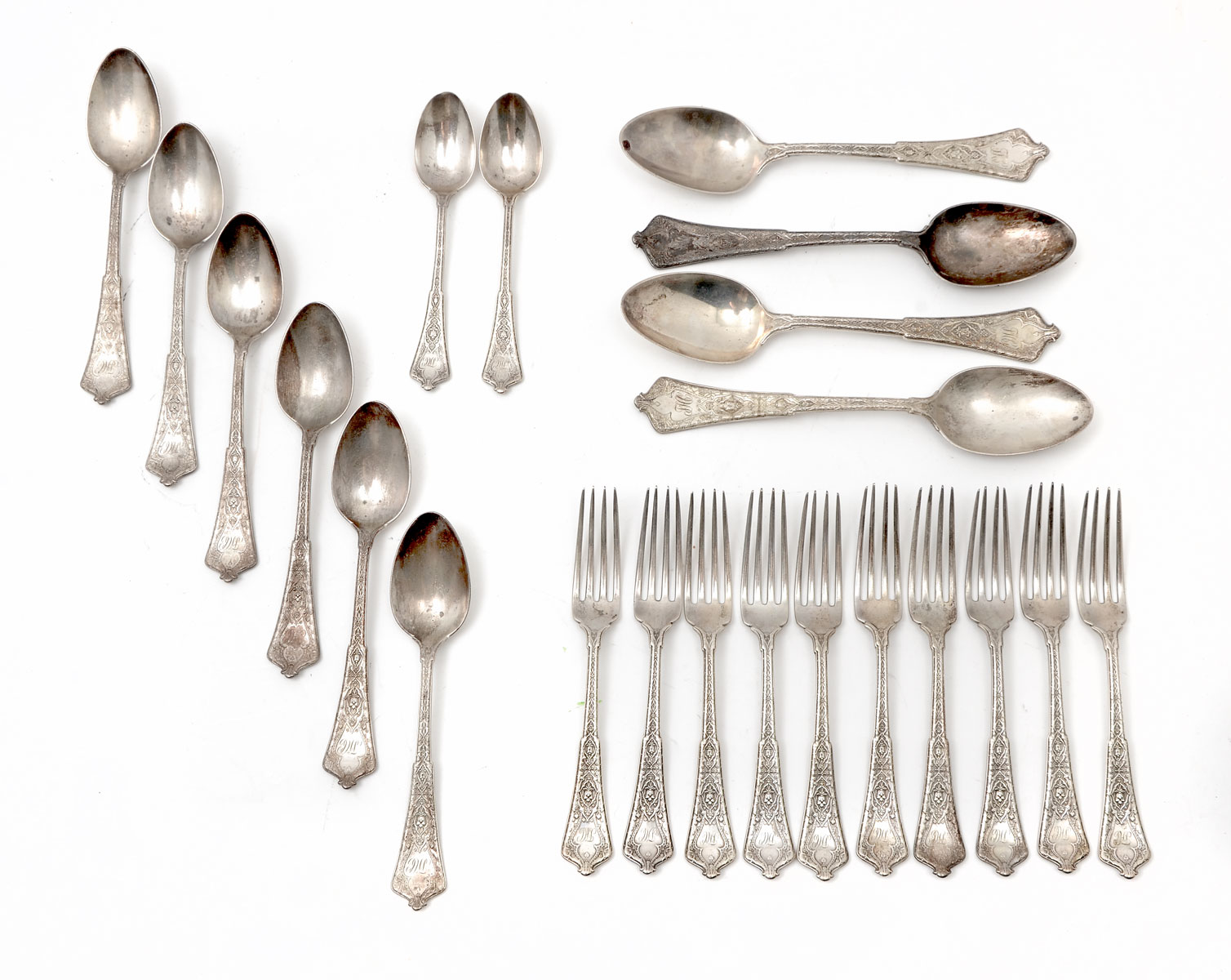 Appraisal: PC TIFFANY CO ''PERSIAN'' STERLING FLATWARE Approx Ounces Comprising -