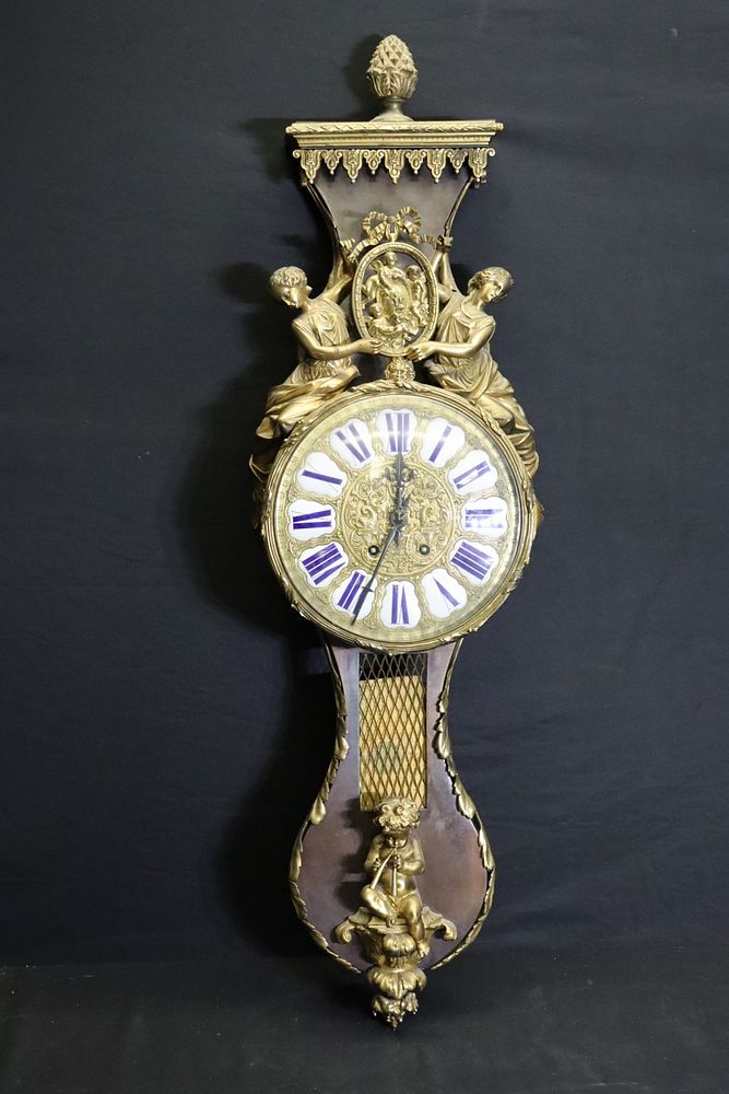 Appraisal: Fine Quality Bronze Mounted French Clock With Enamel And Bronze