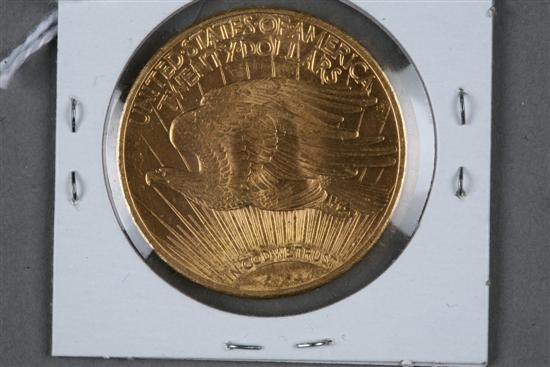 Appraisal: TWENTY DOLLAR GOLD PIECE No mint mark