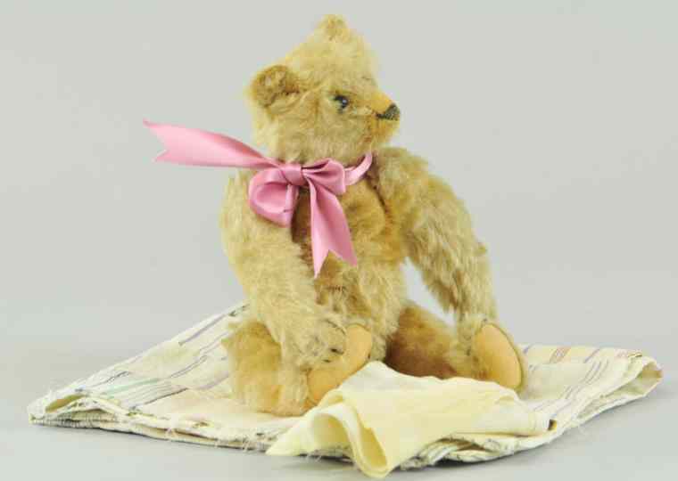 Appraisal: STEIFF BLONDE TEDDY BEAR WITH BLANK BUTTON c comes with