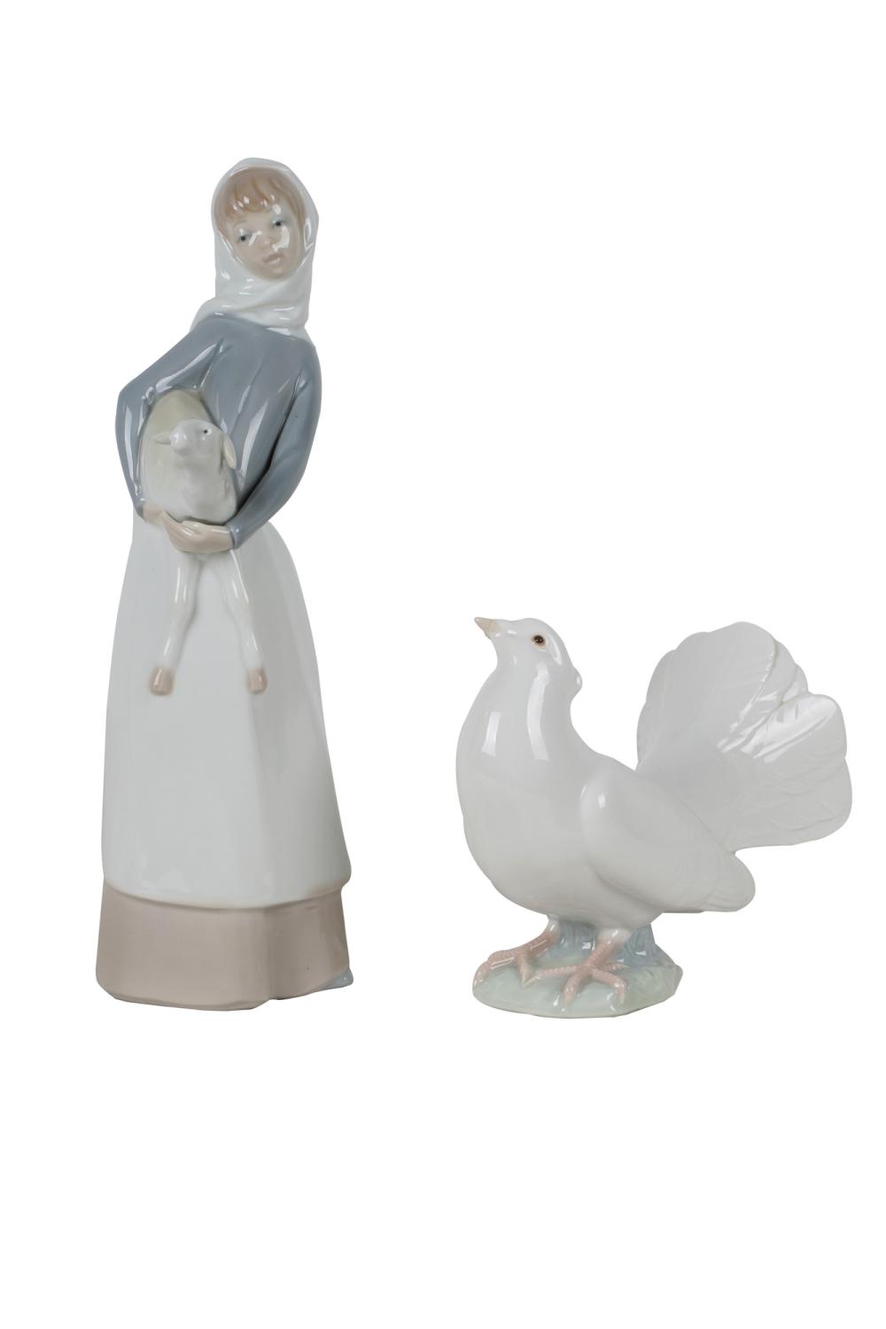 Appraisal: TWO LLADRO PORCELAIN FIGURESeach marked to underside the girl with