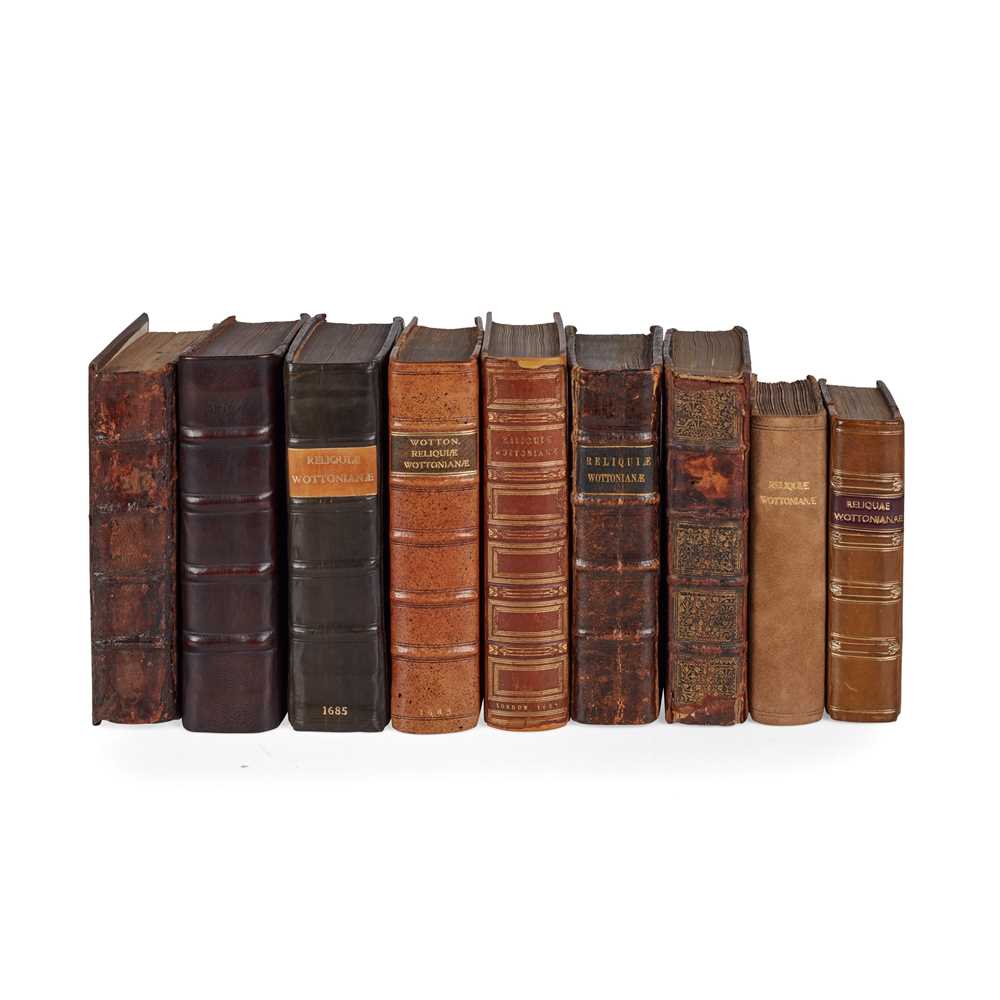 Appraisal: BINDINGS A COLLECTION OF BOOKS Wotton Sir Henry Reliquiae Wottonianae